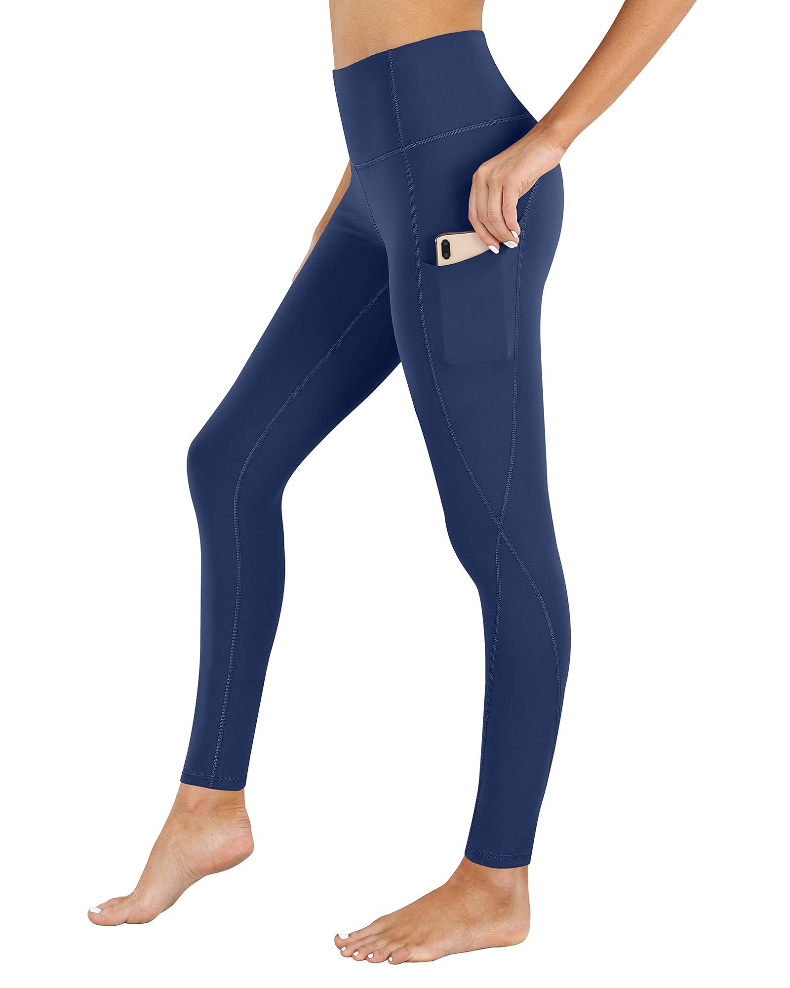 PHISOCKAT High Waist Yoga Pants for Women with Pockets - Tummy Control Workout Leggings - Comfortable Gym & Running Pants for Yoga, Fitness & Daily Wear