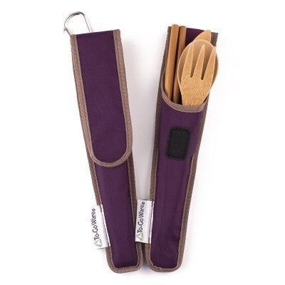 Eco-Friendly Reusable Bamboo Utensil Set - Portable Travel Cutlery Kit with Fork, Knife, Spoon & Chopsticks | Perfect for Camping, Picnics & On-the-Go Meals