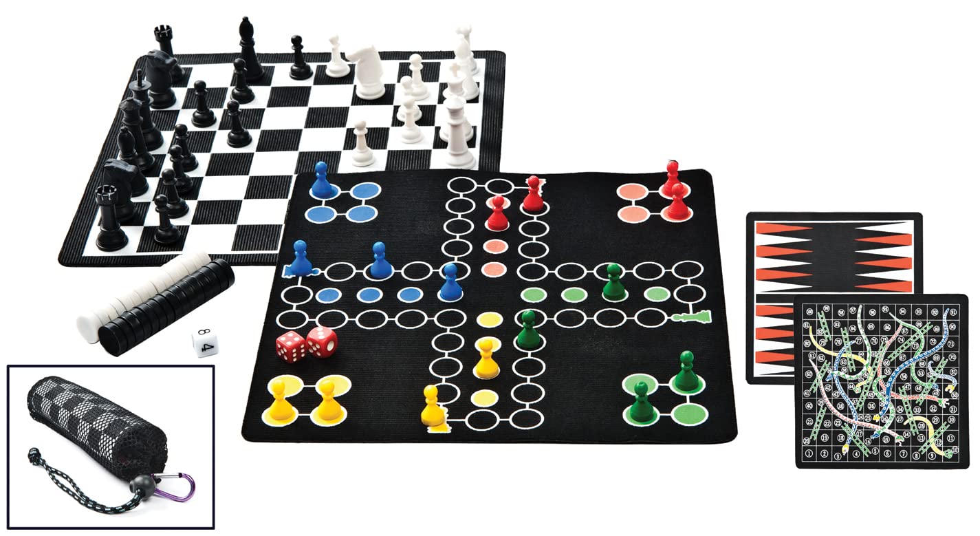 Compact Foldable Magnetic Travel Board Games for Camping & Outdoor Adventures | Portable Backpack Games for Road Trips & Family Gatherings
