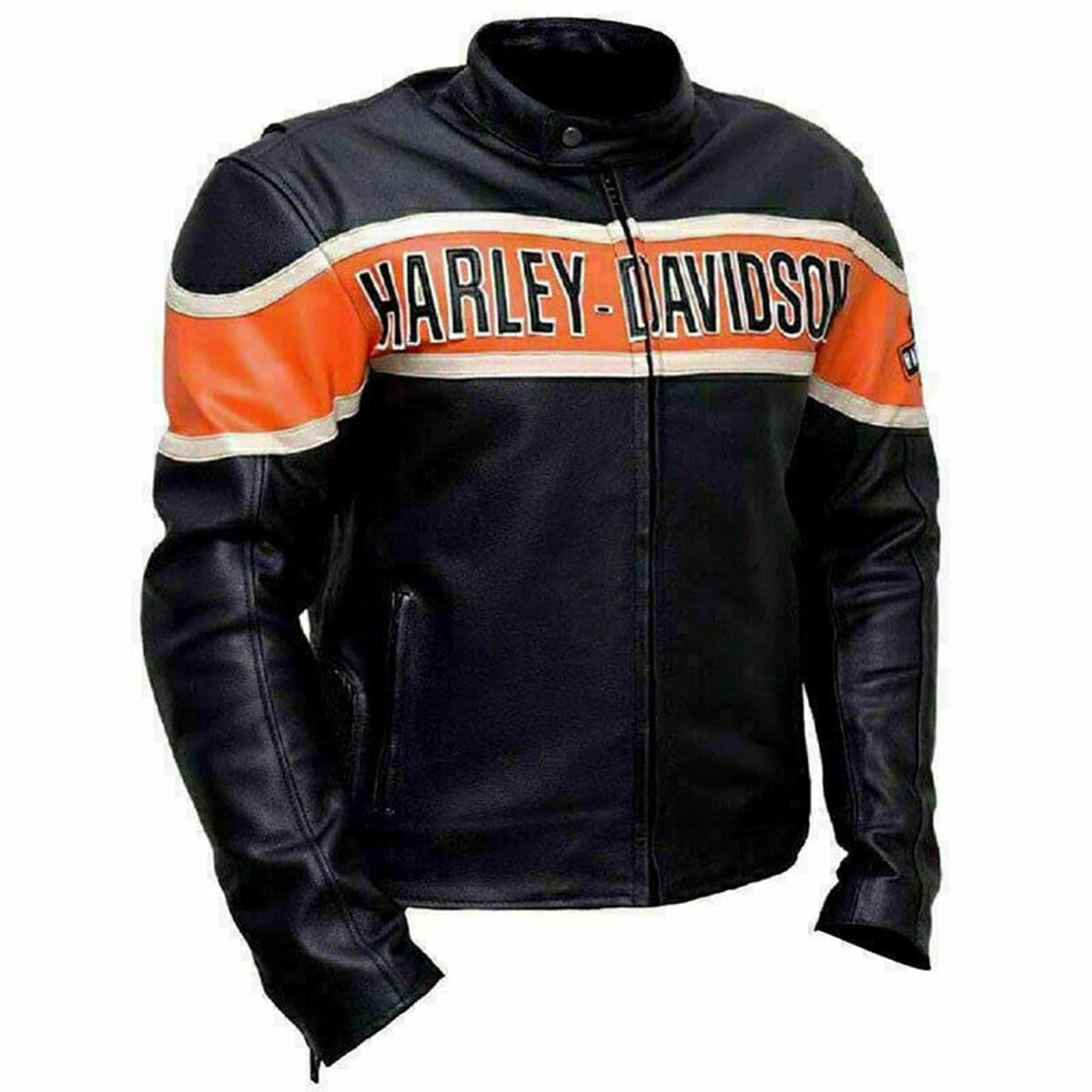 Men's Victory Lane Motorcycle Jacket - Black HD Leather Biker Jacket for Riding & Street Style | Premium Motorcycle Gear for Harley, Cruiser & Adventure Bikes