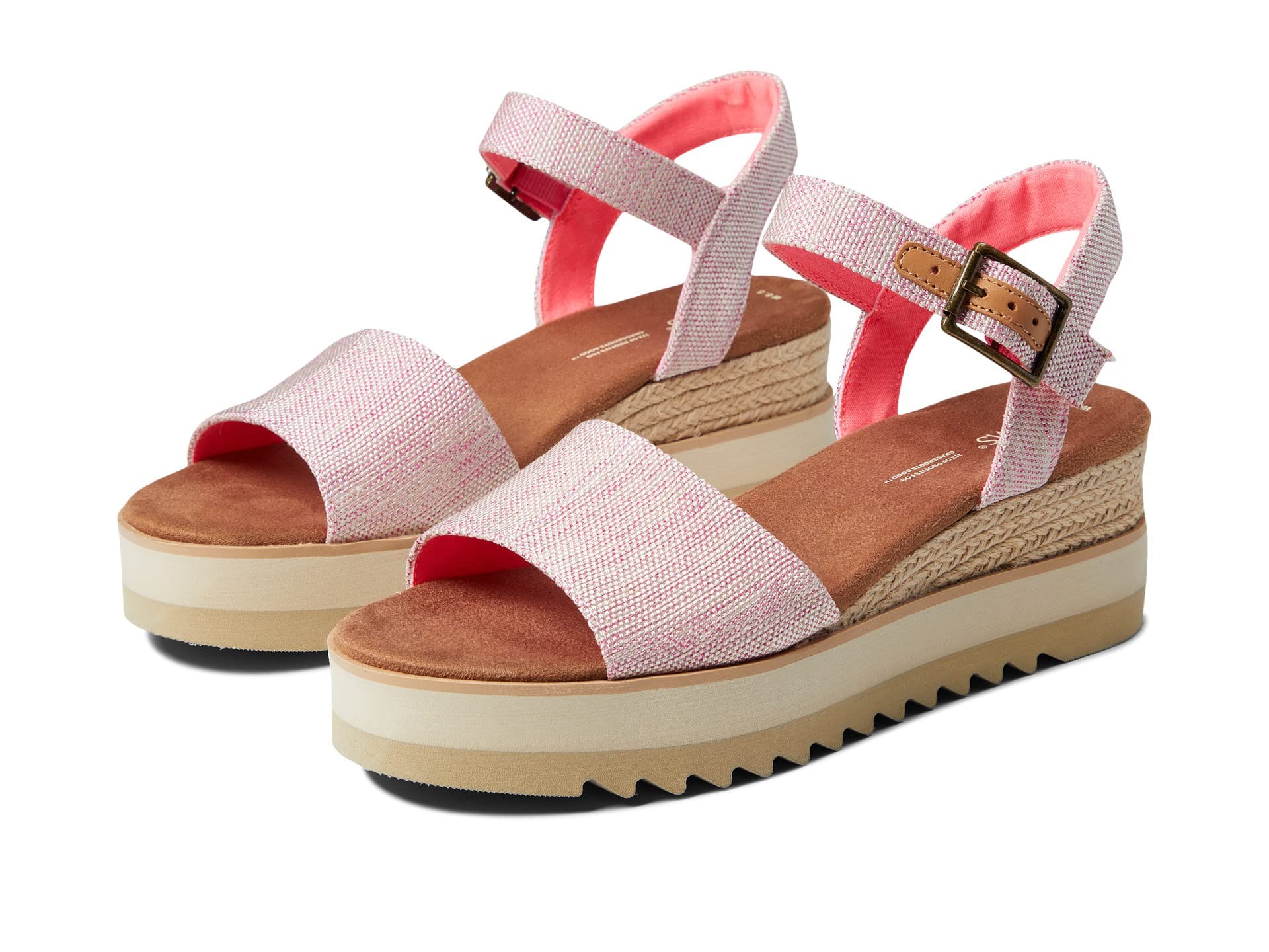 TOMS Women's Diana Wedge Sandal - Comfortable Espadrille Wedges for Summer | Casual Outfits, Beach Vacations & Everyday Wear