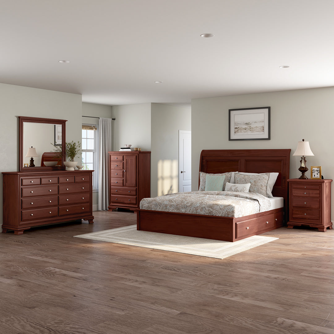 Amish Classic Double Dresser - Solid Wood 6-Drawer Chest for Bedroom, Living Room & Nursery Storage | Durable Handcrafted Furniture for Home Organization