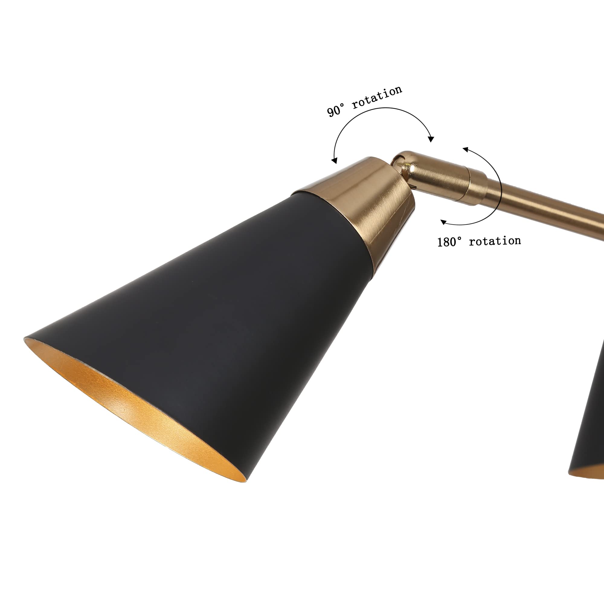 Modern Black & Gold 3-Light Chandelier with Copper Brass Finish - Elegant Hanging Metal Light Fixture for Dining Room, Living Room, Bedroom, Kitchen & Foyer | Perfect for Home Decor, Wedding Venues & Restaurant Lighting
