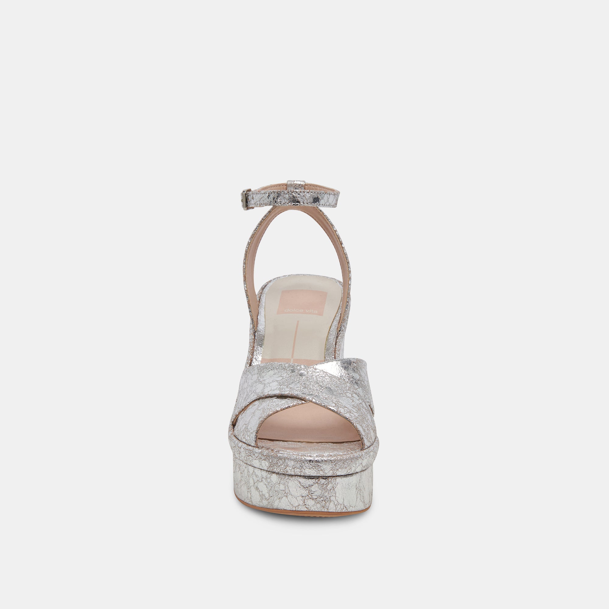 LAISHA Women's Silver Distressed Leather High Heels - Elegant Party Shoes for Weddings, Prom & Evening Events