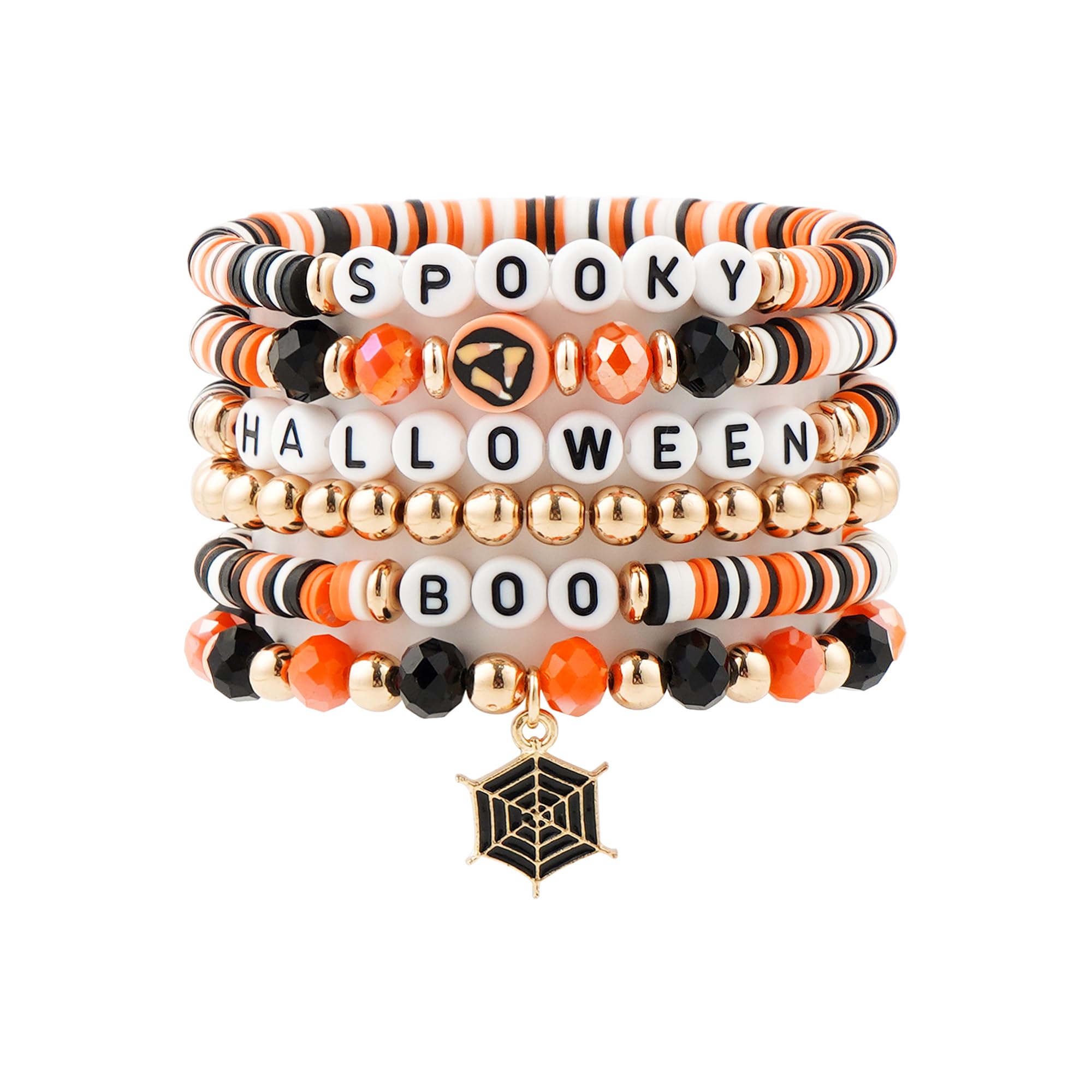 Stackable Gold Heishi Bead Stretch Bracelet Set for Women - Pink Polymer Clay Layering Jewelry for Summer, Beach & Boho Style