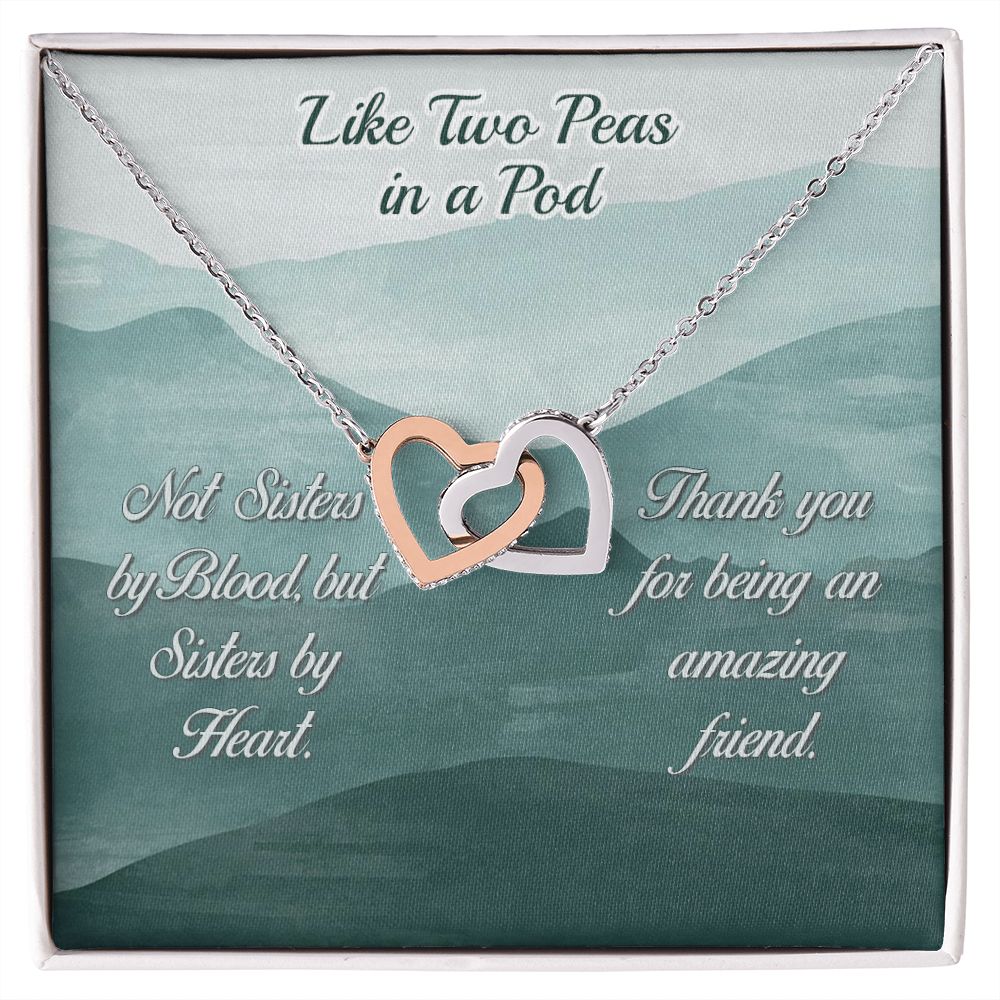 Best Friend Necklace for Women - Interlocking Hearts Sister Jewelry Gift - Perfect for Birthdays, Anniversaries & Friendship Day Gifts