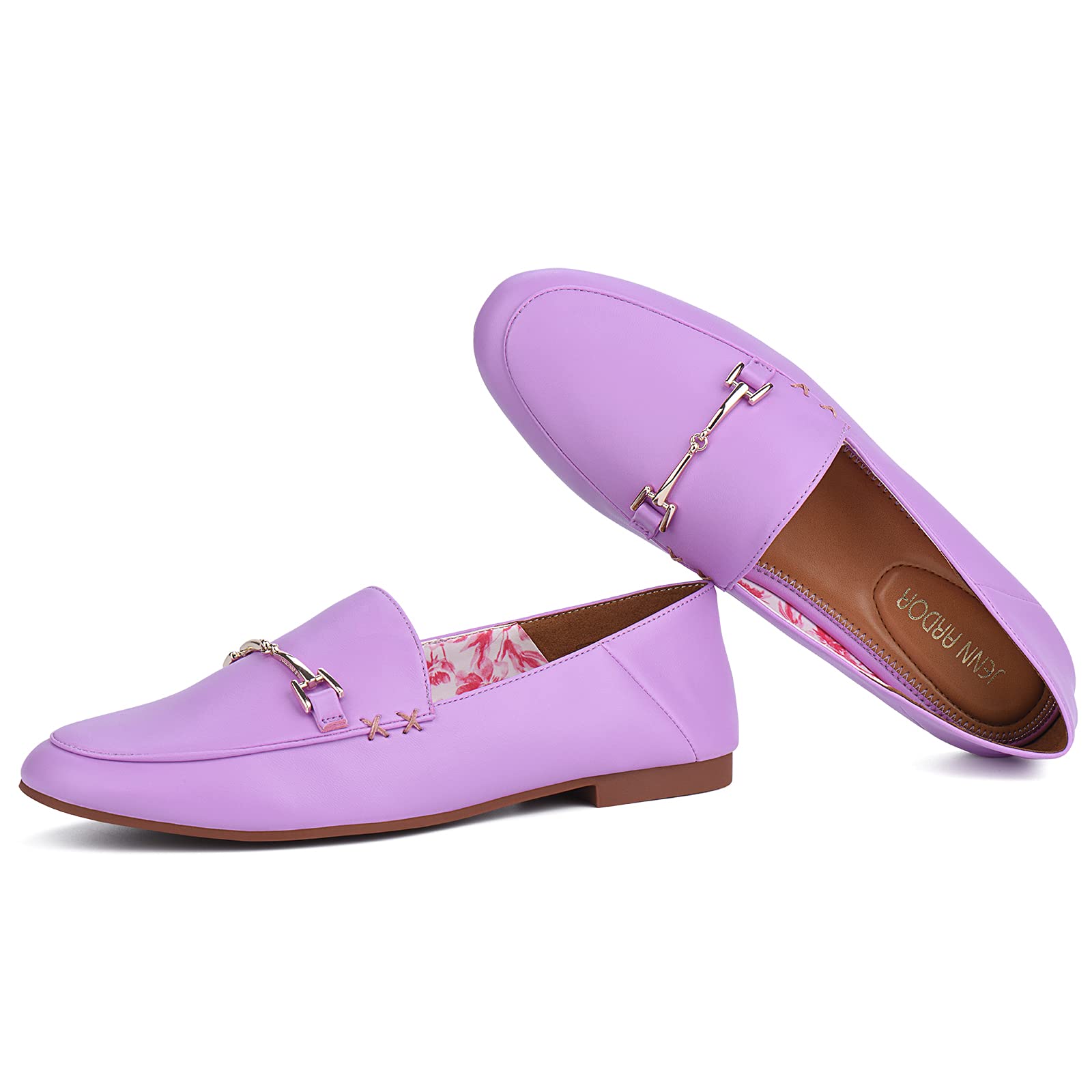 JENN ARDOR Women's Slip-On Loafers - Elegant PU Leather Flat Shoes for Women | Comfortable Walking & Office Shoes | Perfect for Work, Travel & Casual Outfits