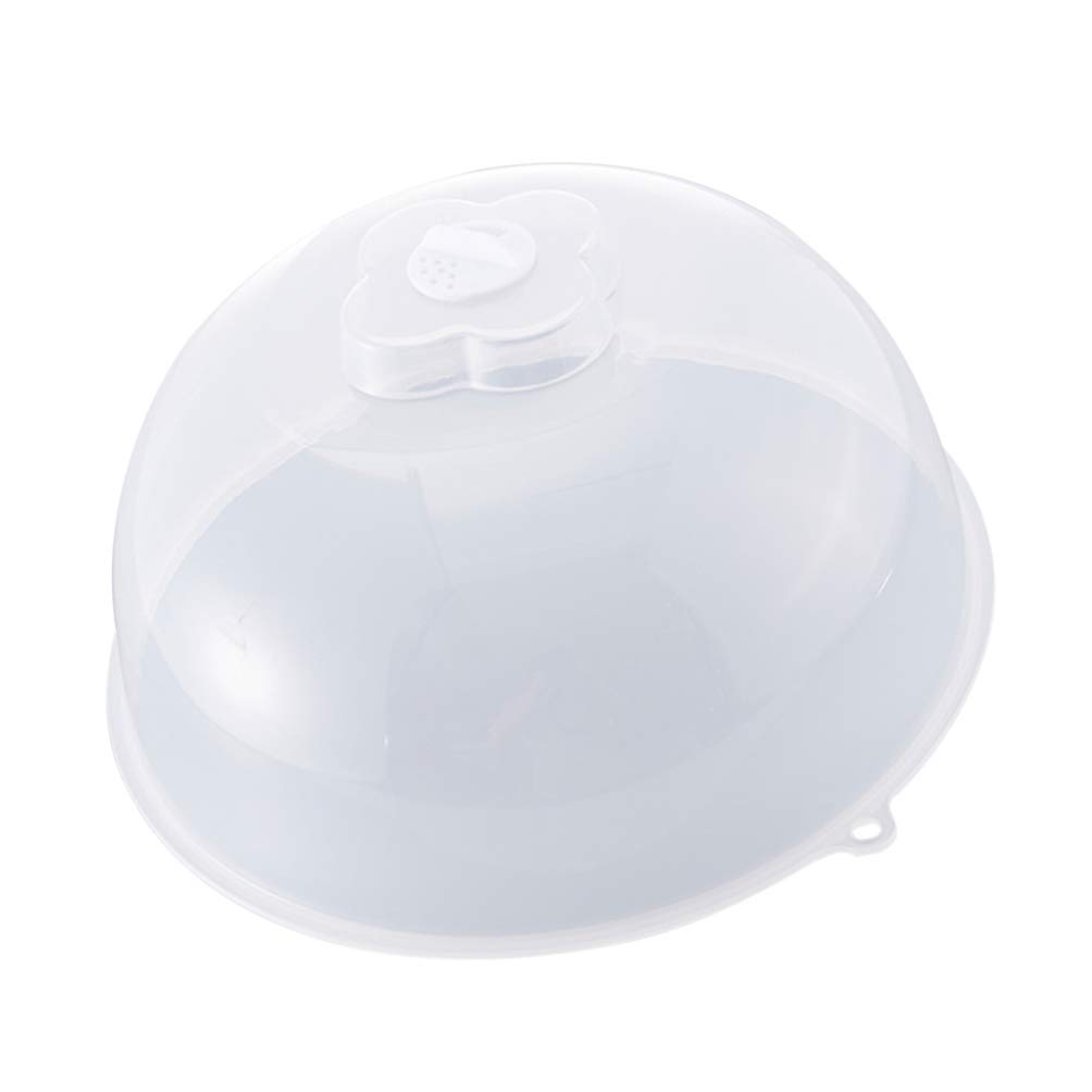 Luxshiny 22cm Transparent Plastic Food Dome Cover - Microwave Safe Splatter Guard for Plates, Round Kitchen Lid for Home Use | Ideal for Microwaving, Serving, and Food Storage