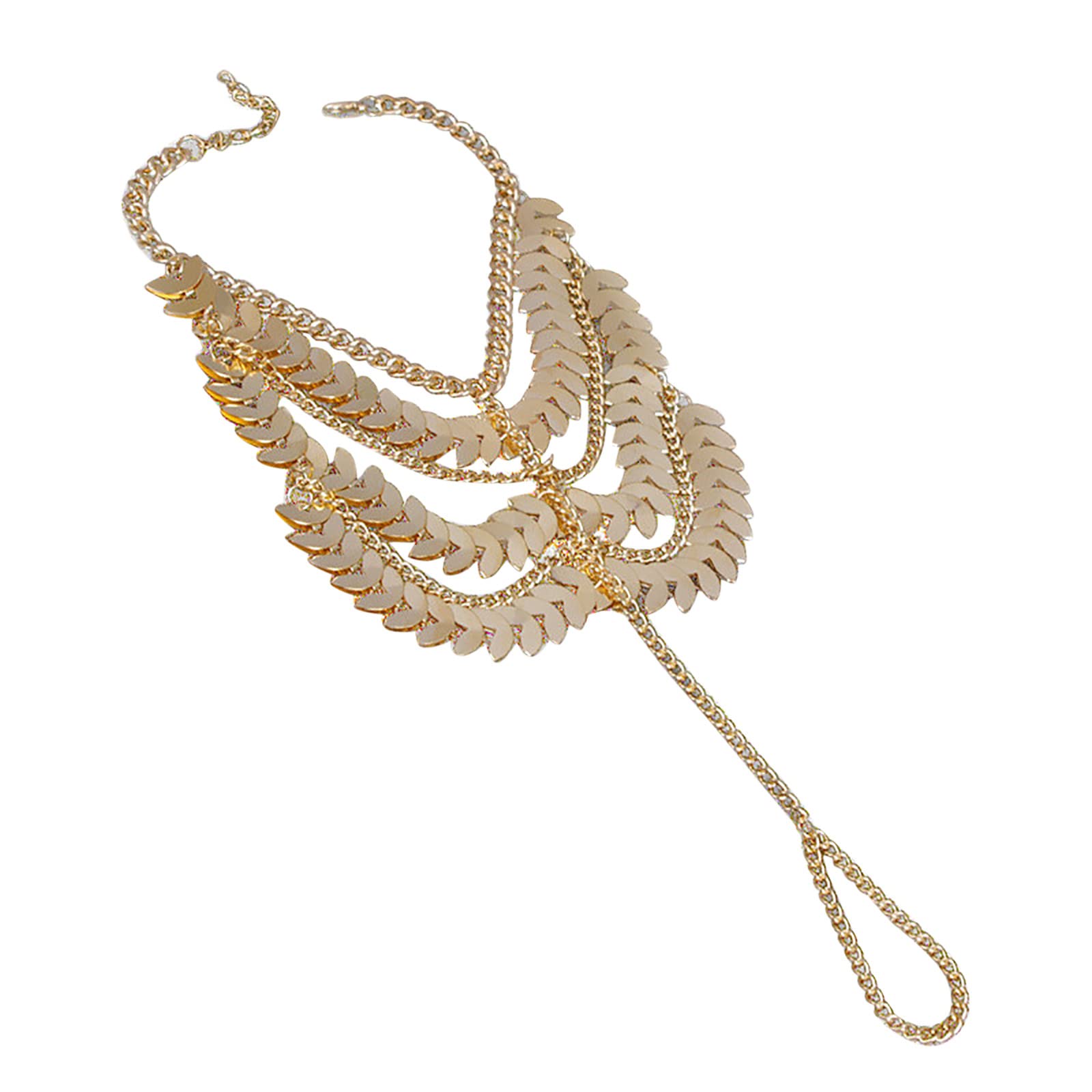 Layered Tassel Chain Ankle Bracelet - Adjustable Beach Jewelry for Women, Girls, Wife & Mom - Perfect Gift for Summer Vacation, Wedding, Party - Gold Color One Size Fits All