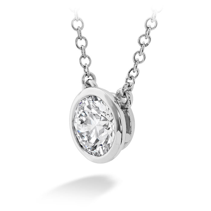 Hearts On Fire Classic Bezel Diamond Pendant Necklace - 14K White Gold Diamond Jewelry for Women, Elegant Gift for Anniversary, Wedding & Special Occasions