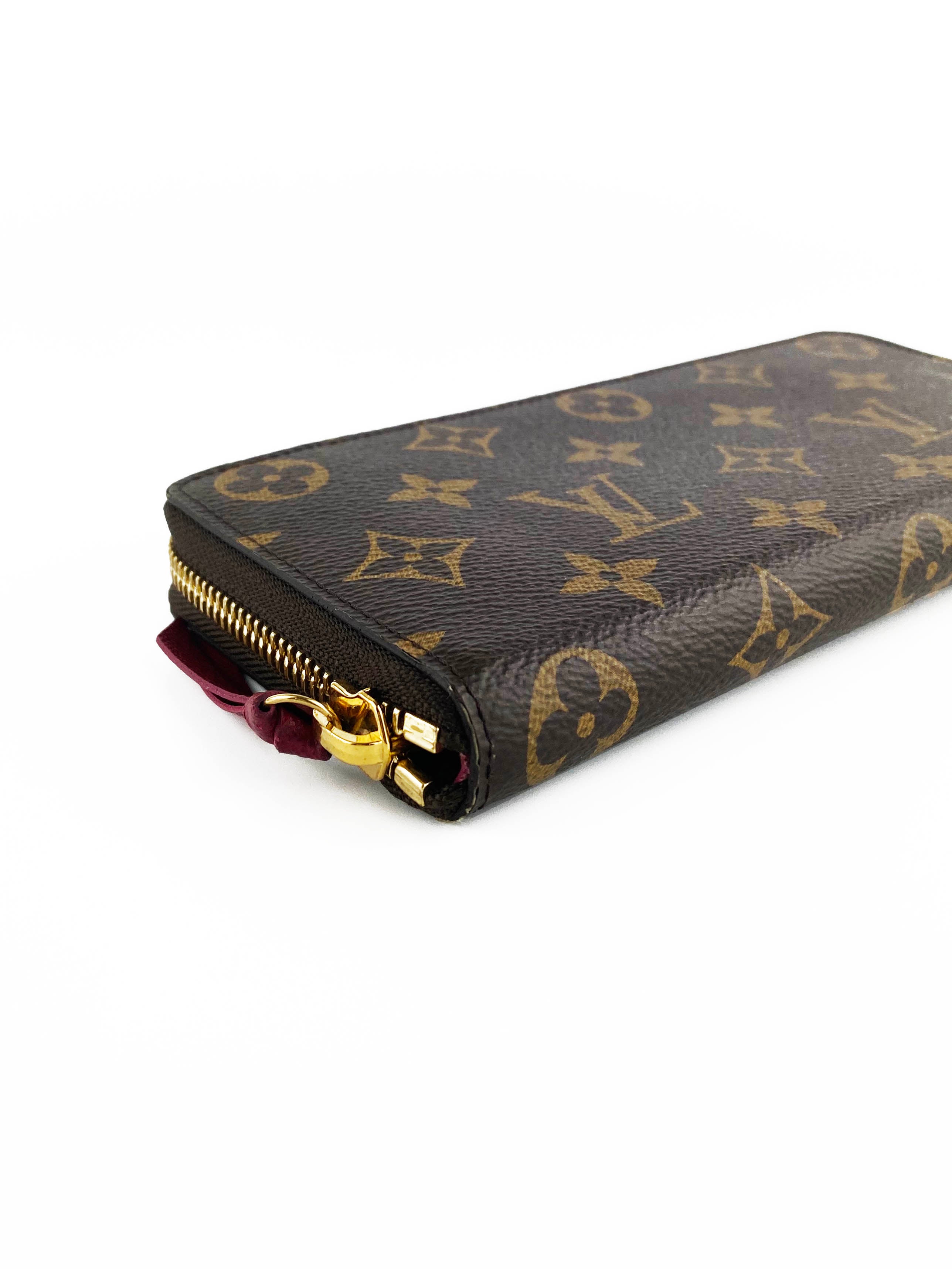 Authentic Louis Vuitton Fuchsia Clemence Wallet | Premium Leather Women's Wallet | Perfect for Everyday Use & Luxury Gift Giving