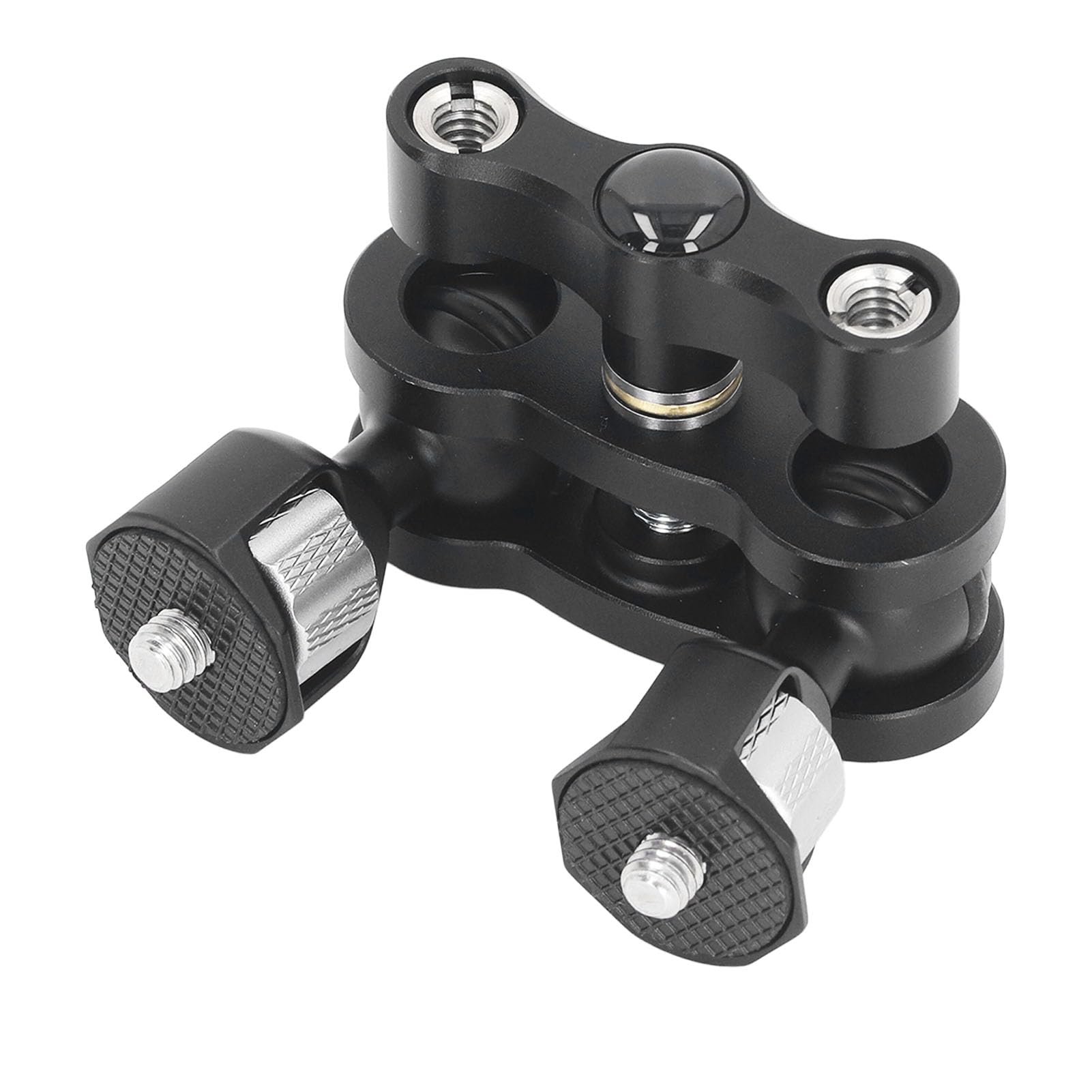 360° Rotatable Dual Ball Head Camera Clamp Mount - 1/4
