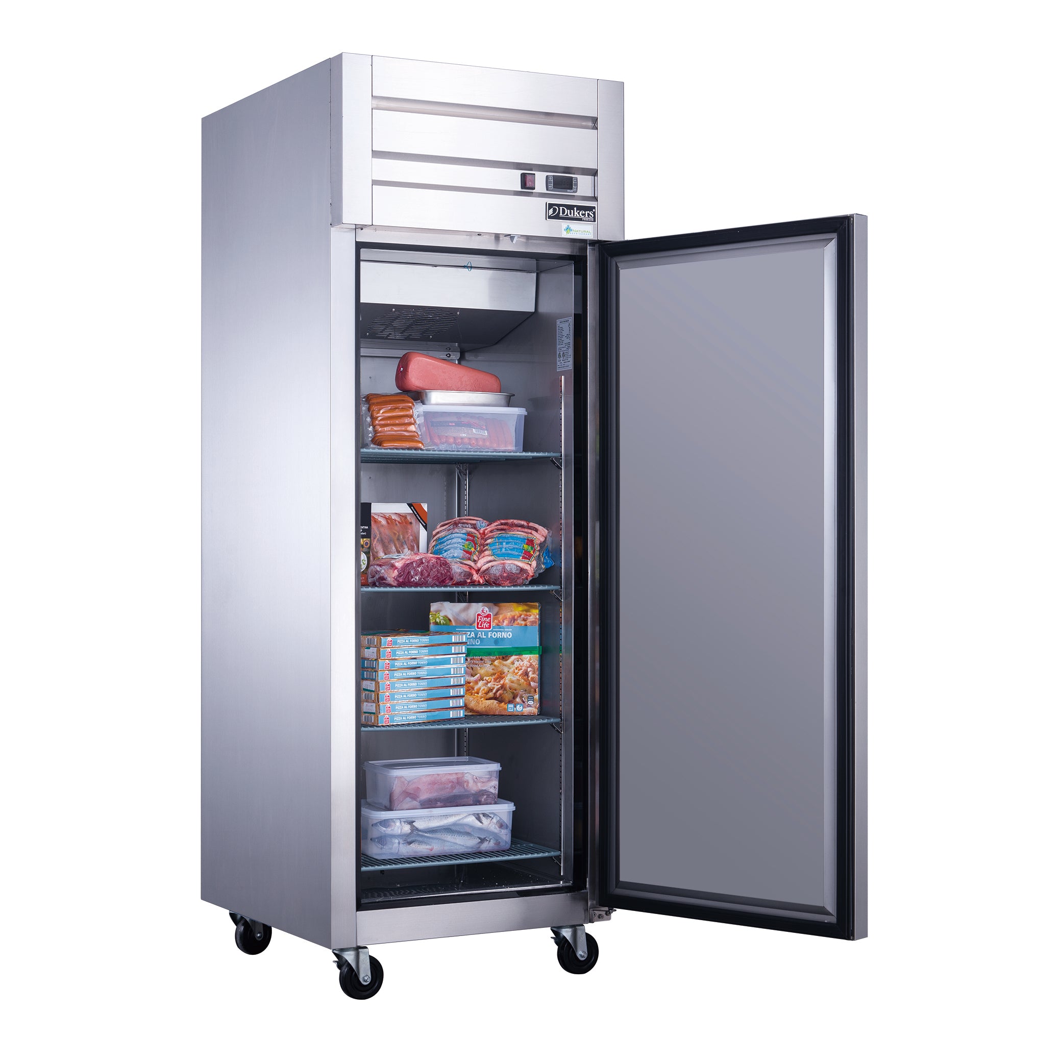 Dukers D28AF 1-Door Compact Freezer for Home, Kitchen, or Garage - Energy Efficient & Space Saving Appliance for Frozen Food Storage