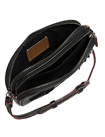 Coach Mickey Mouse Patches Crossbody Pouch - Genuine Leather Shoulder Bag for Women | Perfect for Travel, Shopping & Everyday Use