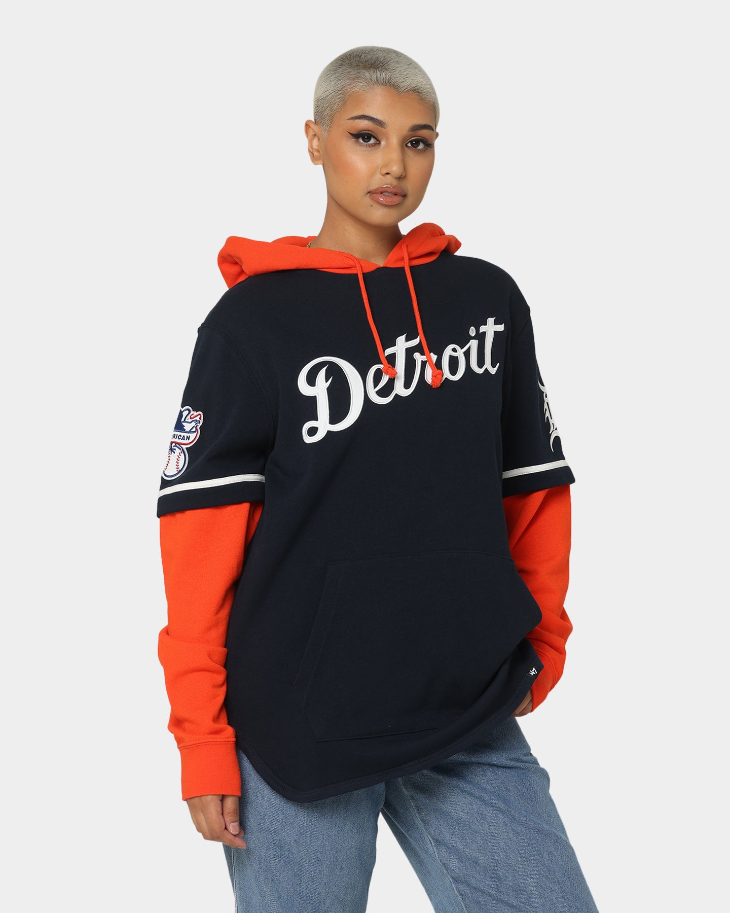 47 Brand Detroit Tigers Shortstop Hoodie - Navy Blue Pullover for Men & Women | Cozy Fall & Winter Wear for Baseball Fans & Casual Outfits