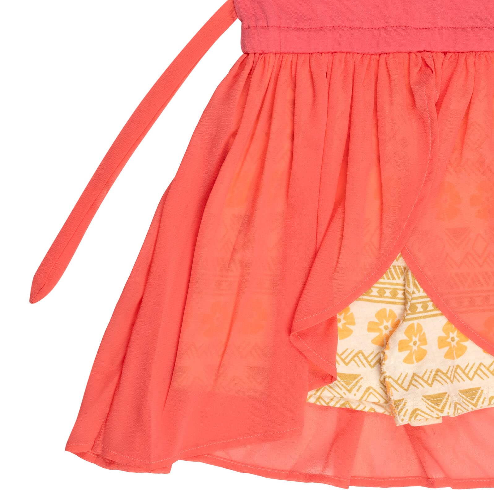Disney Princess Girls Romper with Skirt Overlay - Cute Toddler to Big Kid Outfit for Birthday, Party & Dress Up | Soft Cotton Playwear