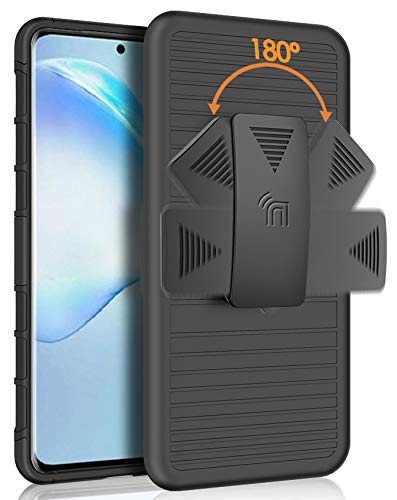 Rugged Samsung Galaxy S20 Plus Case with Stand, Belt Clip Holster & Magnetic Car Mount - Shockproof Protective Cover for Galaxy S20+ - Perfect for Driving, Work & Outdoor Activities