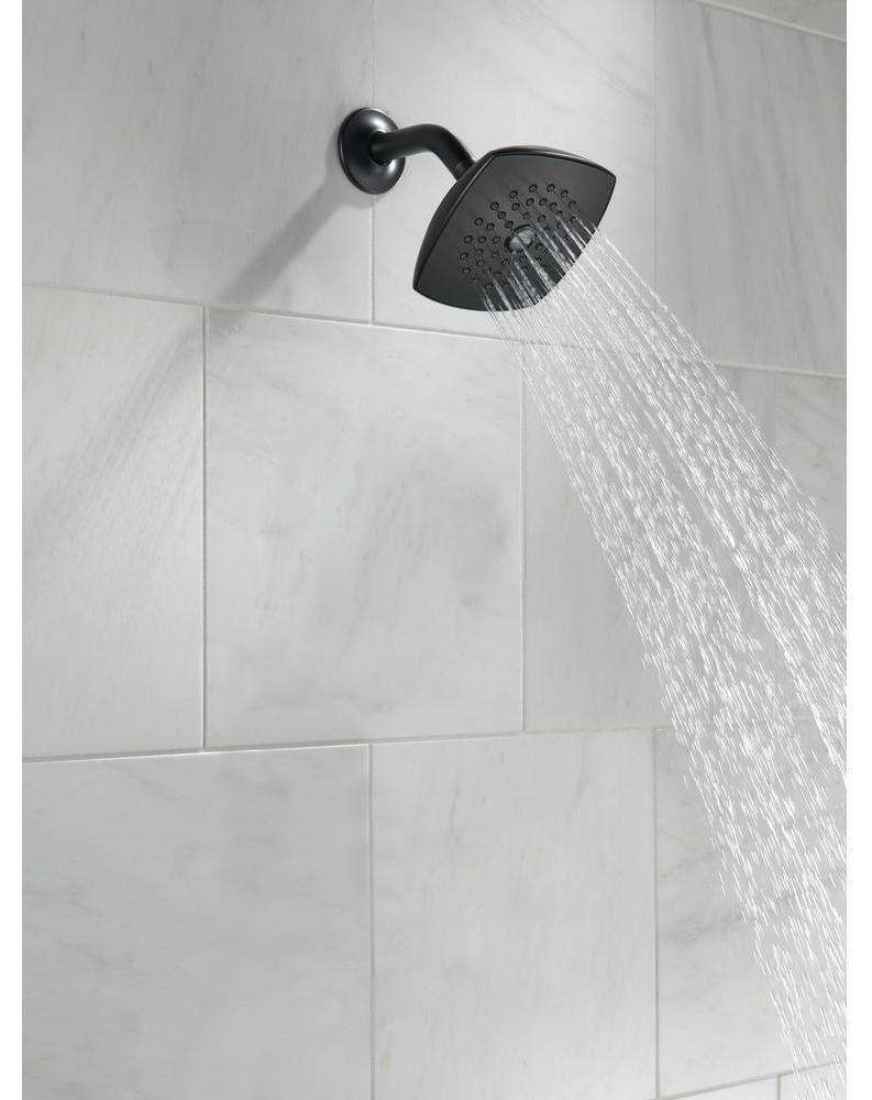 Delta RP64859BL Matte Black Raincan Shower Head - 1 Setting Waterfall Showerhead for Luxurious Spa-Like Bathroom Experience
