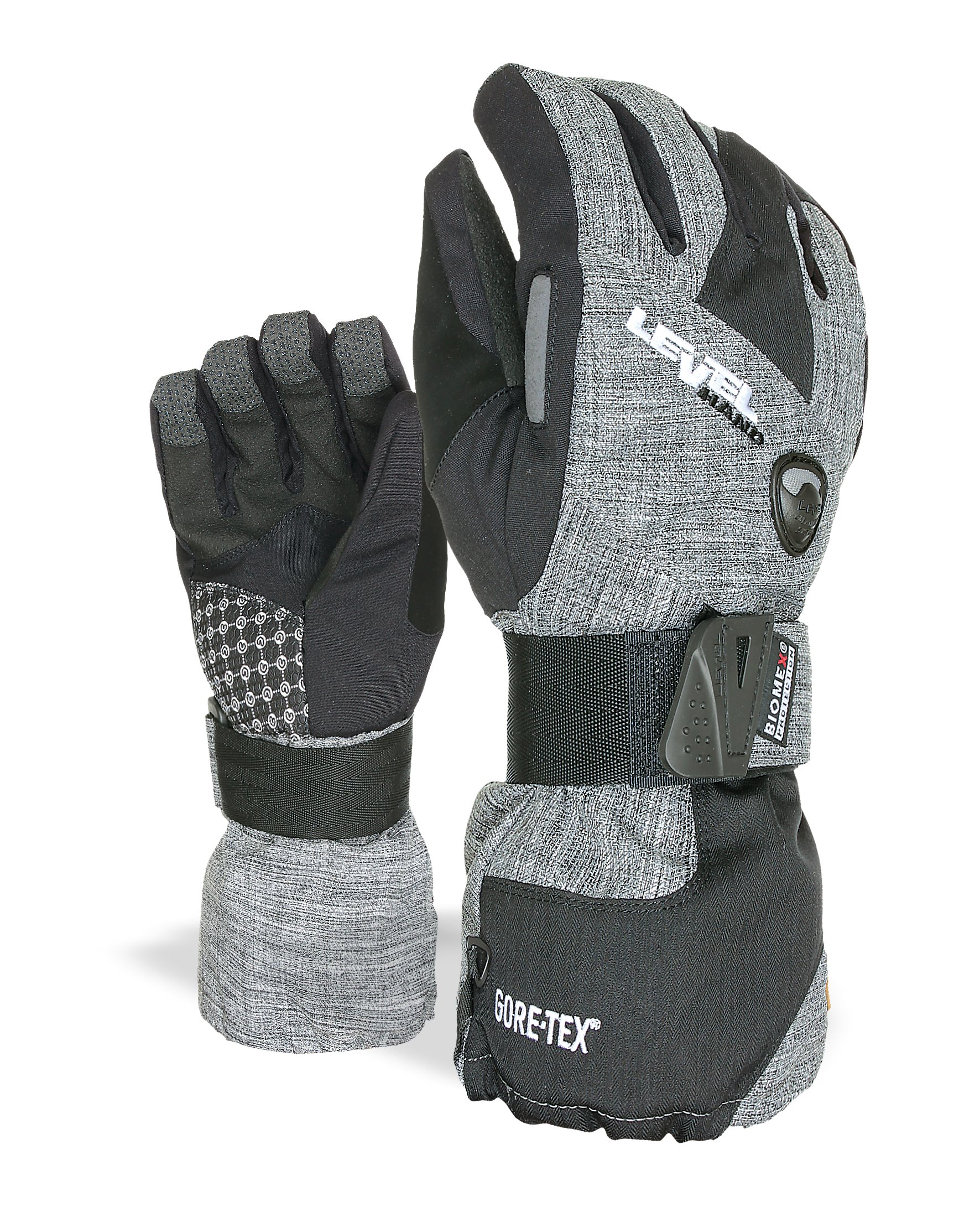 Level Half Pipe Men's Snowboard Gloves - Waterproof & Insulated Winter Gloves for Skiing & Snowboarding - Anthracite (10.0/XXL) - Perfect for Cold Weather Sports & Outdoor Activities