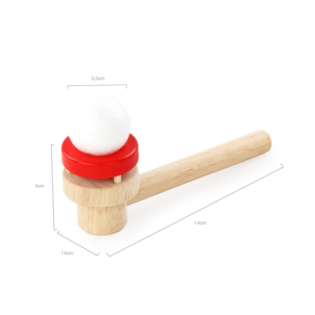 GARVALON 3-Piece Wooden Blower Whistles Ball Toy Set - Floating Ball Game for Kids, Brain Development & Outdoor Play - Perfect for Birthday Parties, Backyard Fun & Sensory Play