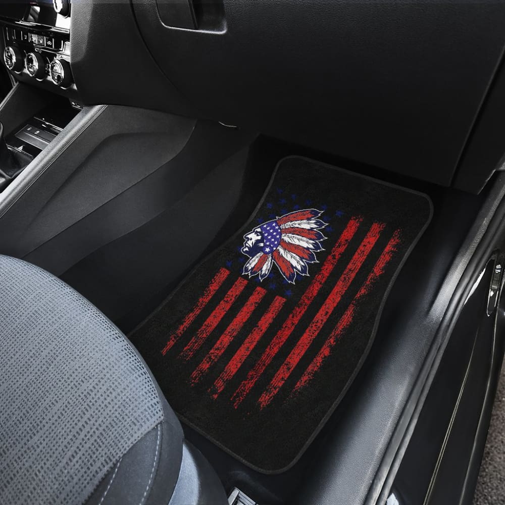 Premium Native American Flag Car Floor Mats - All-Weather Protection for Trucks & SUVs - Durable & Easy to Clean - Perfect for Road Trips & Outdoor Adventures