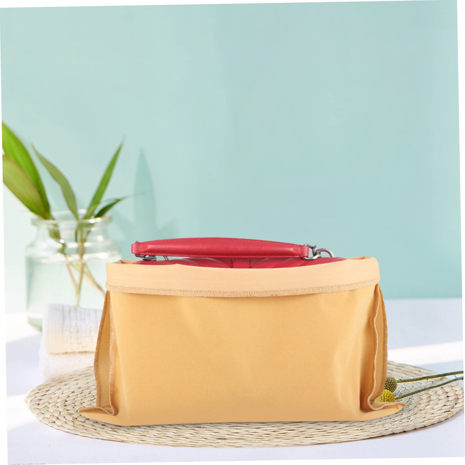 TENDYCOCO 2-Pack Large Dustproof Storage Bags - Foldable Vacuum Sealer Organizer for Handbags, Purses, Blankets & Travel Essentials | Durable Khaki Flocking Cloth Utility Bags for Home, Closet & On-the-Go Organization