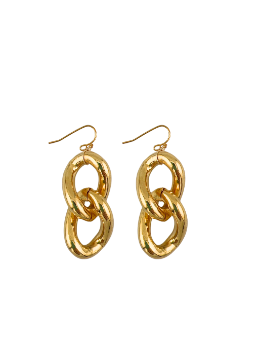 Chunky Gold Chain Drop Earrings for Women - Elegant Dangle Statement Jewelry for Parties, Weddings & Date Nights