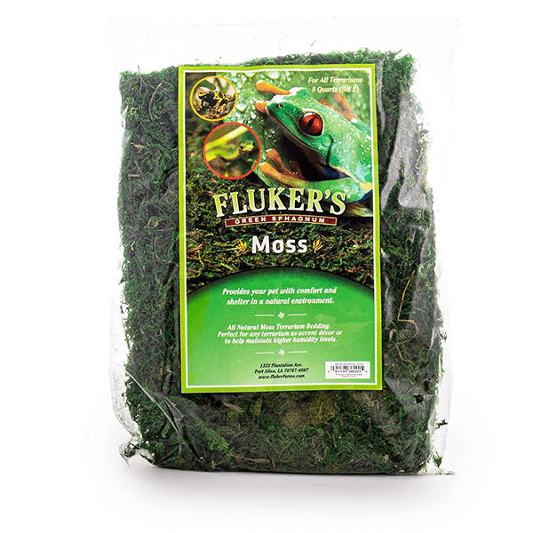 Fluker's Premium Terrarium Moss - Natural Green Moss for Reptiles, Amphibians & Vivariums - Ideal for Habitat Decoration, Moisture Retention & Bioactive Enclosures