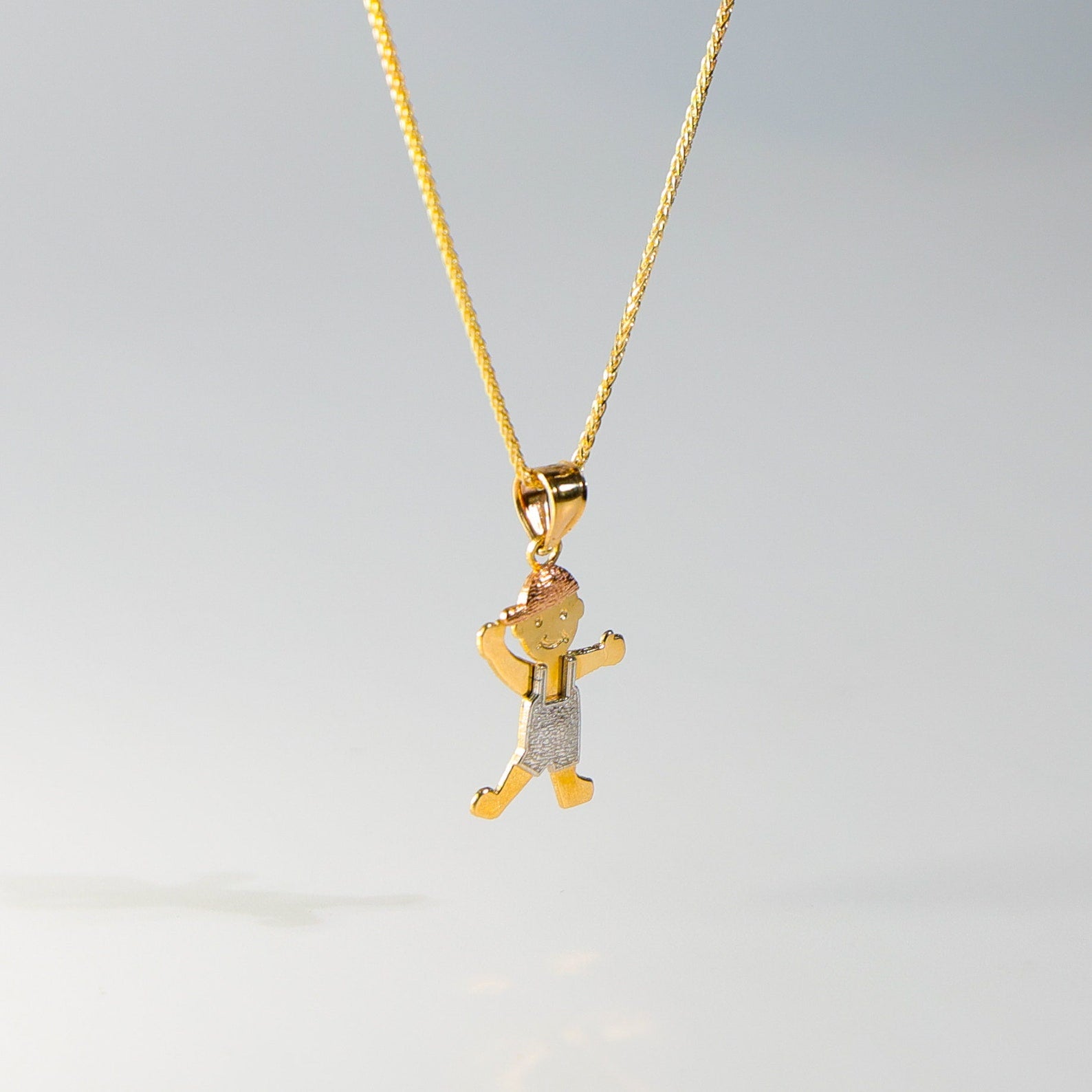 2008 Gold Happy Boy Pendant Necklace - Elegant Jewelry Gift for Men & Women - Perfect for Birthdays, Anniversaries & Special Occasions