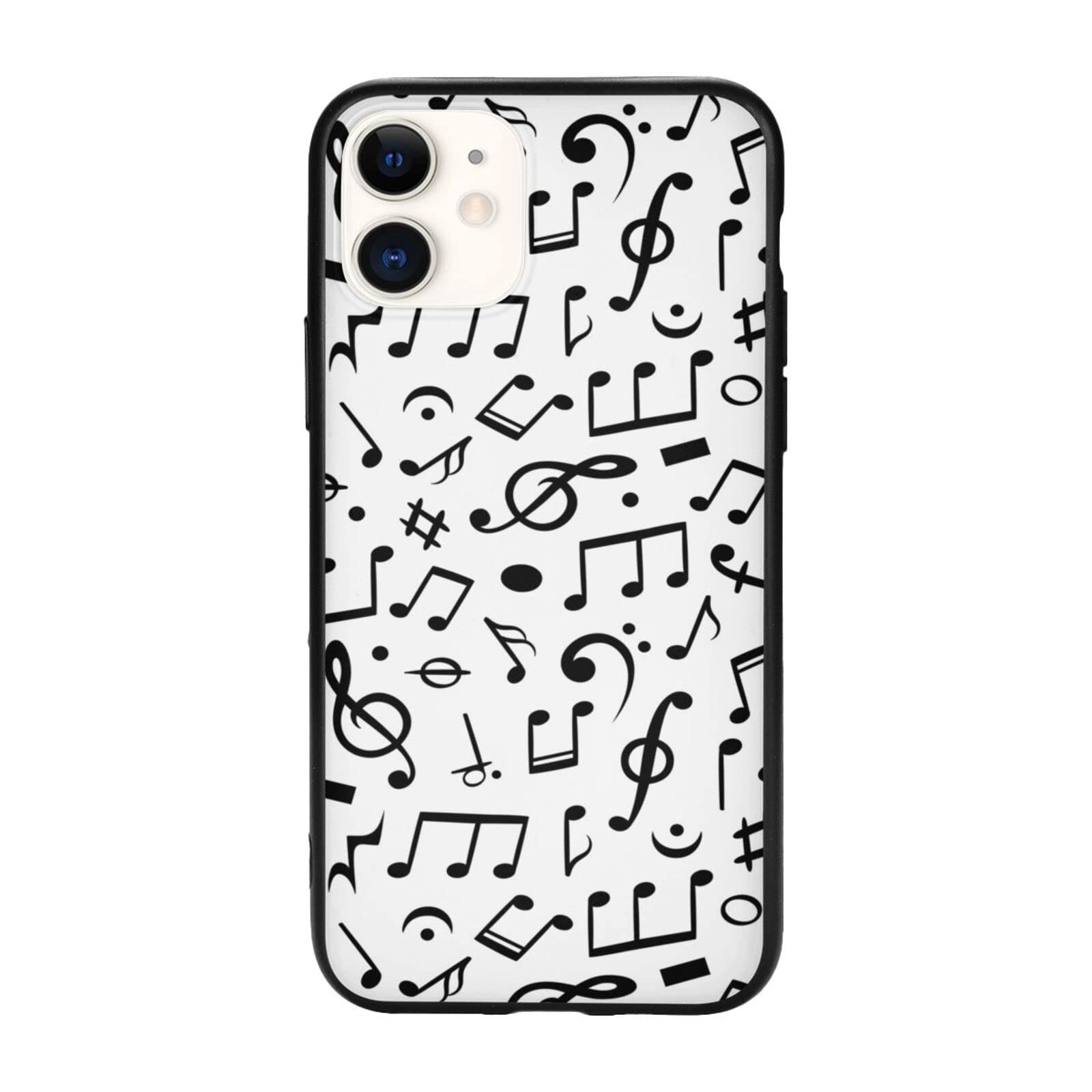 Shockproof Music Note Glitter Case for iPhone 11 Pro Max - Protective Phone Cover with Stylish Music Pattern Design | Perfect for Musicians, Music Lovers & Concert Goers