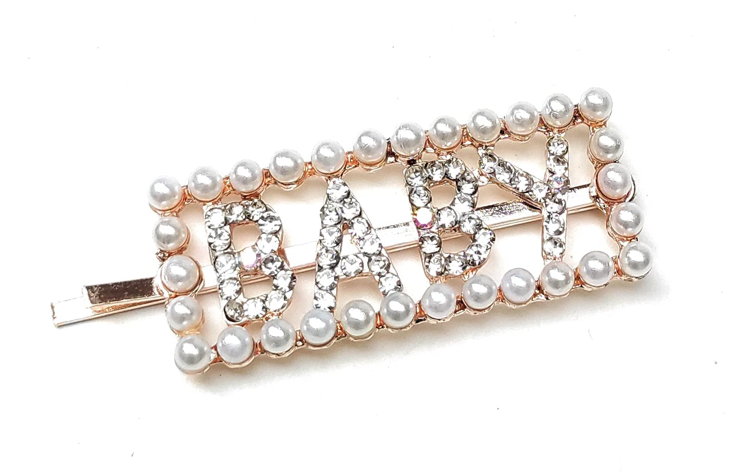 Sparkly Rhinestone Letter Bobby Pins for Women & Girls - Crystal Hair Clips with Metal Base - Pack of 4 - Perfect for Parties, Weddings & Everyday Hair Styling