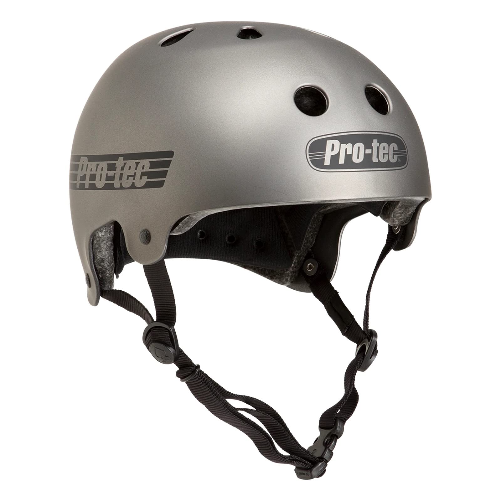 Pro-Tec Old School Certified Skateboard Helmet - Classic Safety Gear for Skateboarding, BMX & Scooter Riding - Perfect for Street, Park & Vert Skating