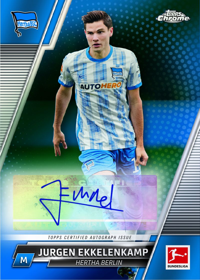 Topps Chrome Sapphire Edition Bundesliga 2021/22 Soccer Trading Cards Pack - Collectible Football Cards for Fans & Investors | Perfect for Display, Trading, and Gifting