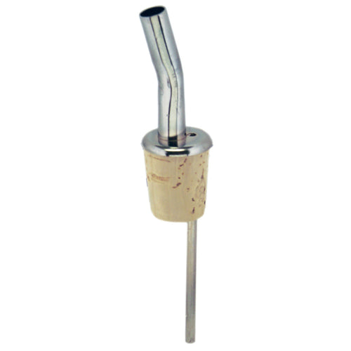 22000 Spill Stop Chrome Jet Por with Natural Cork - Premium Wine Bottle Stopper for Home, Bar & Restaurant Use