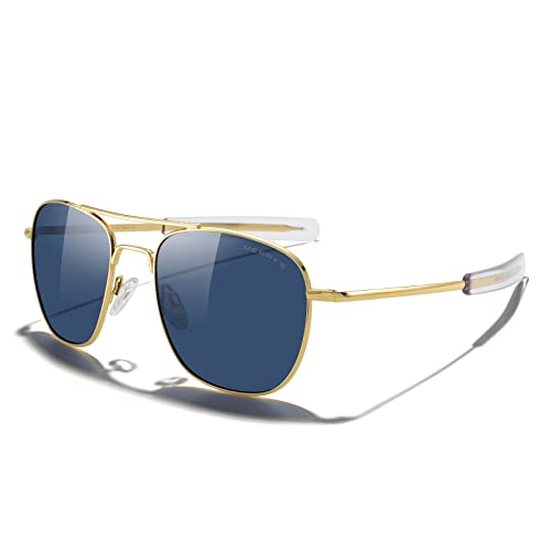 23k Gold Frame/Blue Tinted Polarized Lens