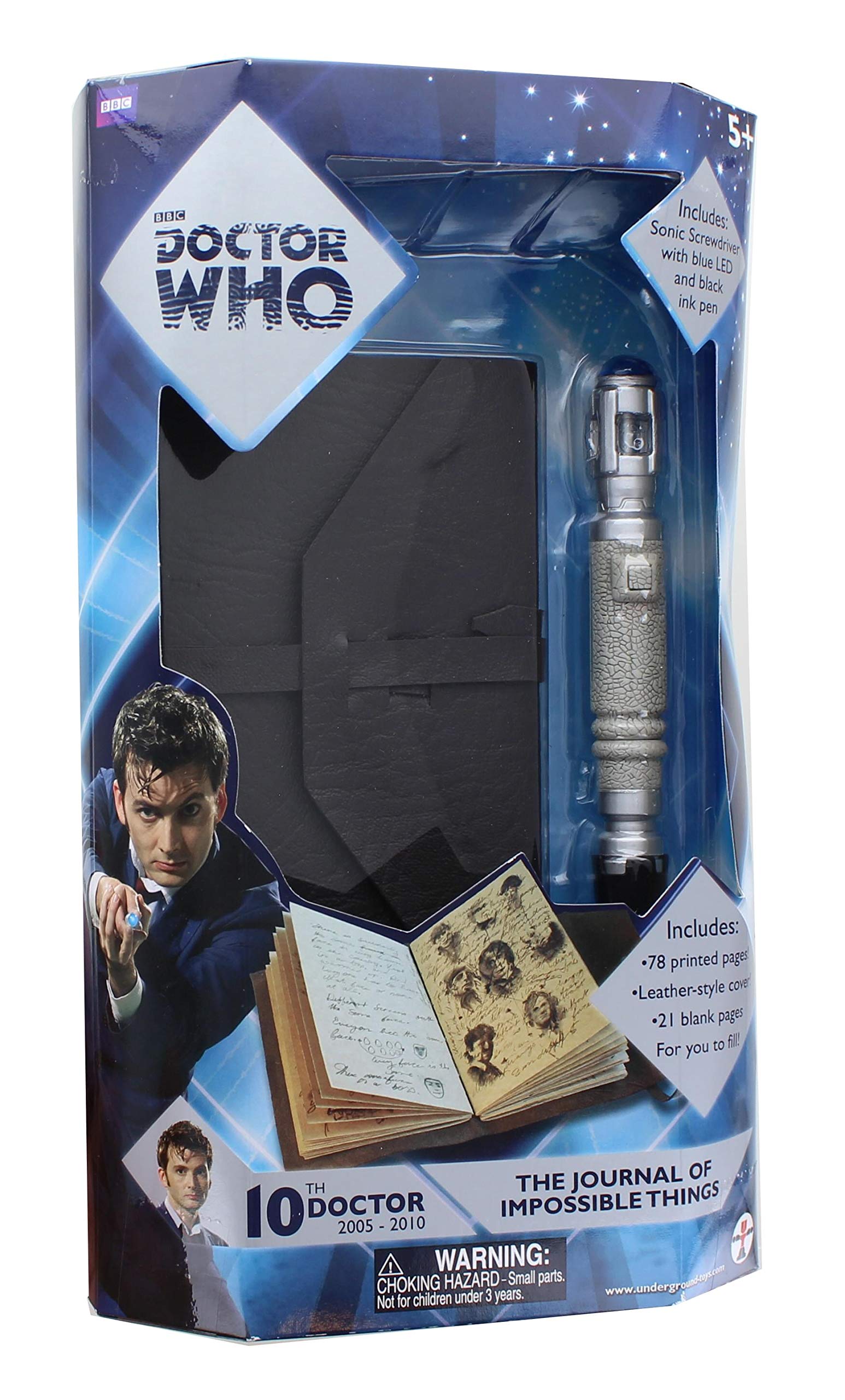 Doctor Who Journal of Impossible Things with Mini Sonic Screwdriver Pen - Collectible Notebook for Sci-Fi Fans & Whovians - Perfect for Cosplay, Gift Giving & Doctor Who Memorabilia Collection