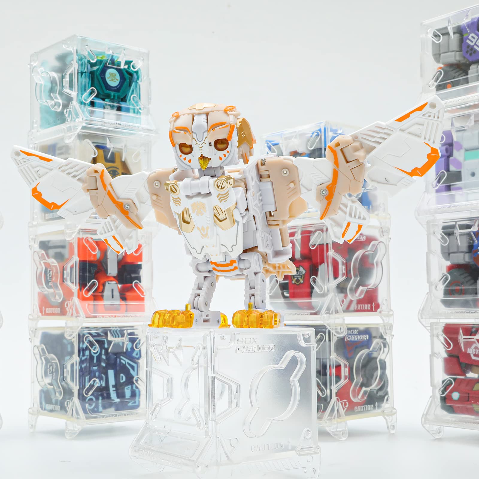 52TOYS BEASTBOX BB-41 WHITENOISE Owl Transformable Action Figure - 2.8 Inch Collectible Deformable Toy (2-in-1 Design) - Perfect Gift for Teens & Adults (Ages 15+) - Great for Birthday Parties, Collections & Display Shelves