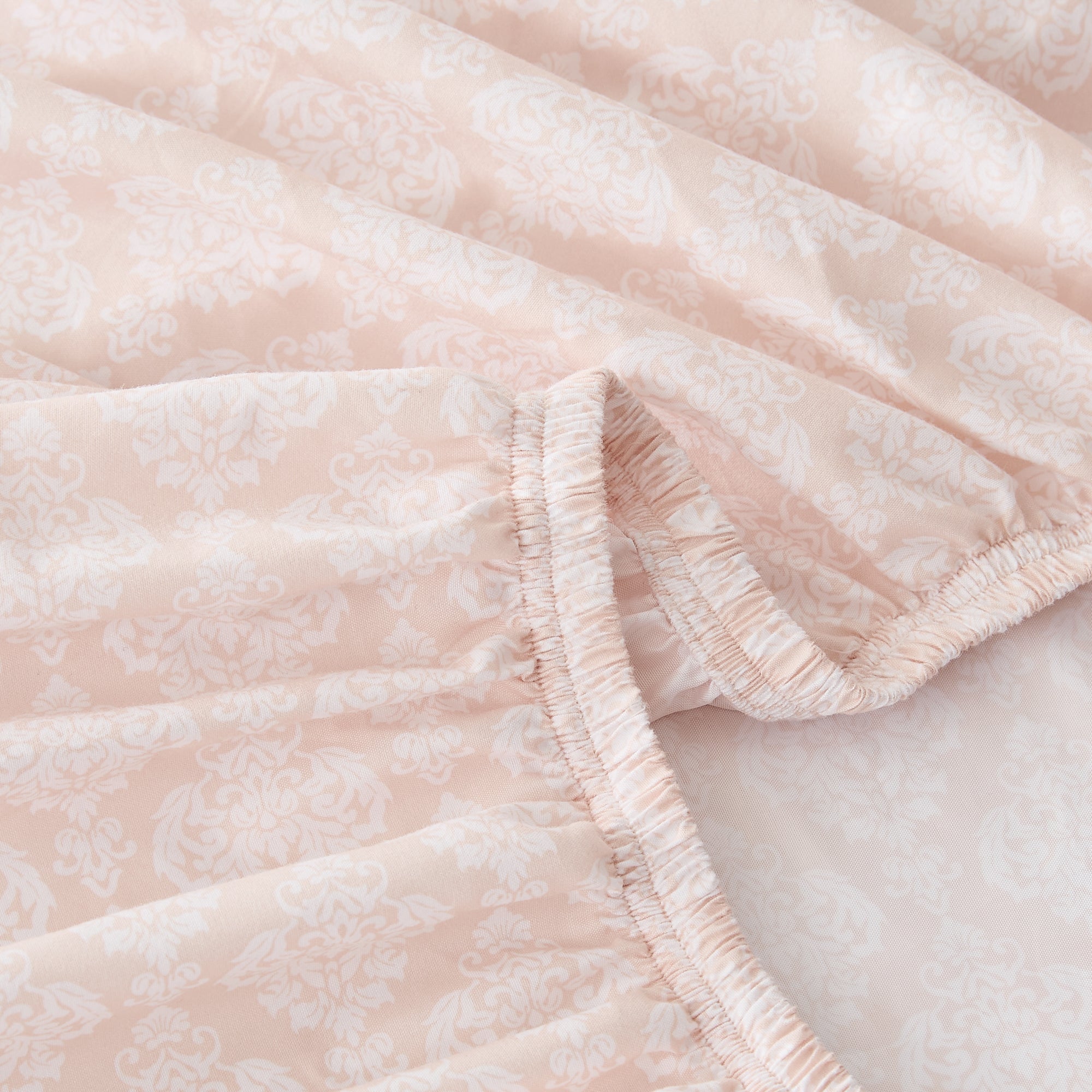 Luxury Romer Damask Sheet Set - 100% Cotton, King Size, Wrinkle-Free - Perfect for Master Bedroom, Guest Room & Hotel Use