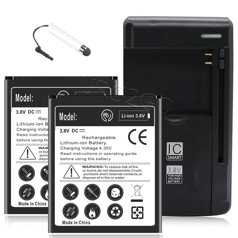 Upgraded 2X 2600mAh High-Capacity Replacement Battery with Wall/USB Charger for ZTE Avid 4 Z855 Smartphone - Perfect for Business Travel & Emergency Power Backup