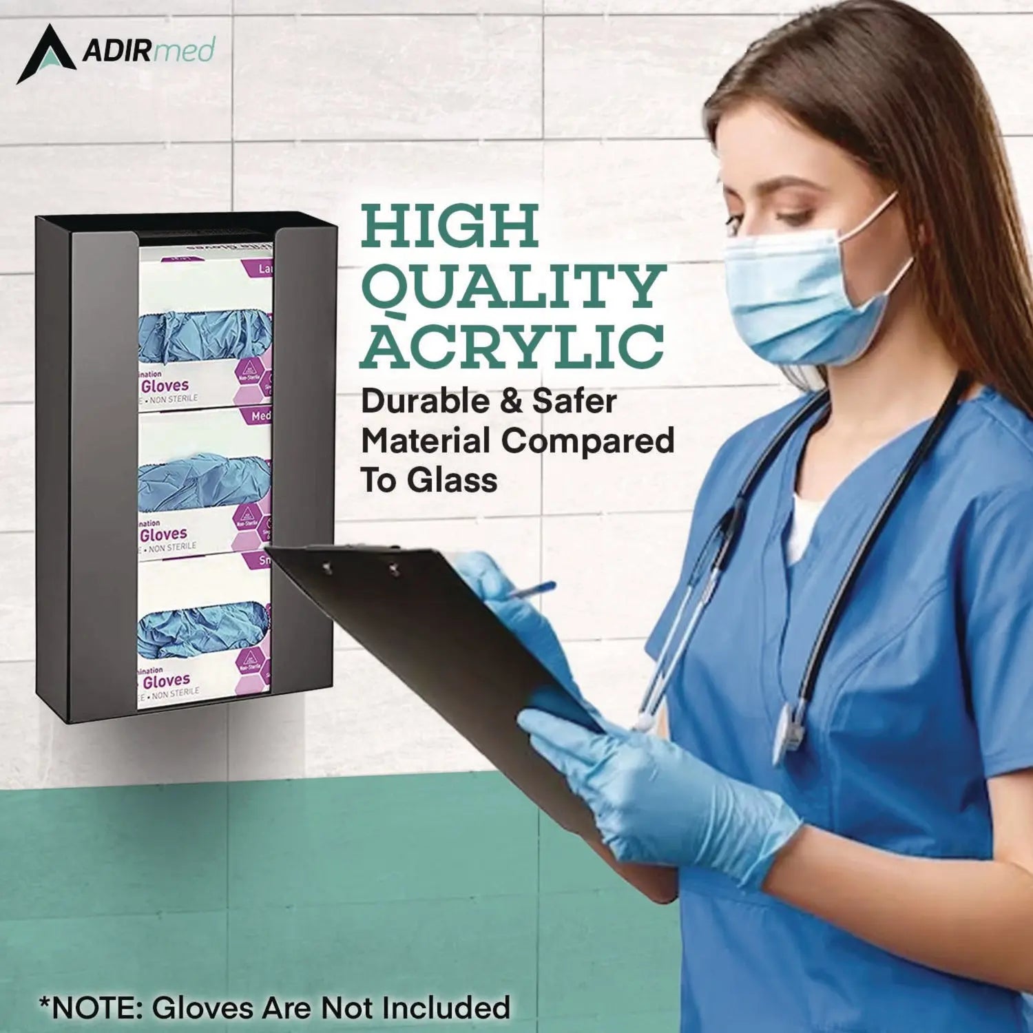 AdirMed Acrylic Glove Dispenser - Triple Box Capacity (10.2