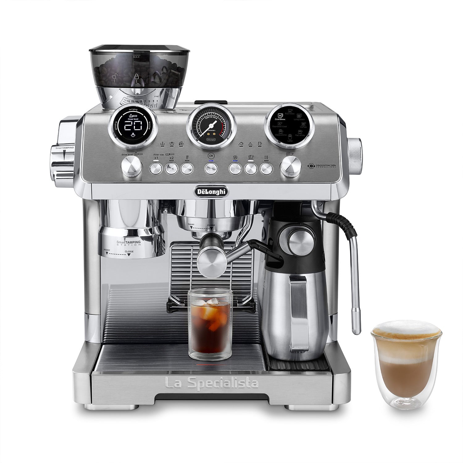 DeLonghi La Specialista Maestro Semi-Automatic Espresso Machine EC9885M - Perfect for Home Baristas & Coffee Lovers, Ideal for Espresso, Latte & Cappuccino Making