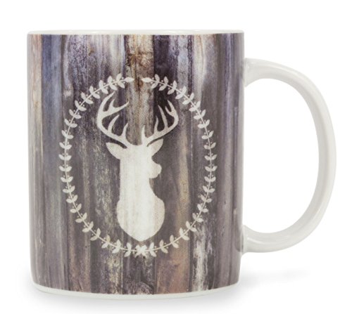 Yes Deer! Brownlow Gifts Ceramic Coffee Mug - 11oz Funny Deer Design Cup for Tea, Coffee & Hot Chocolate - Perfect for Office, Home & Gifts