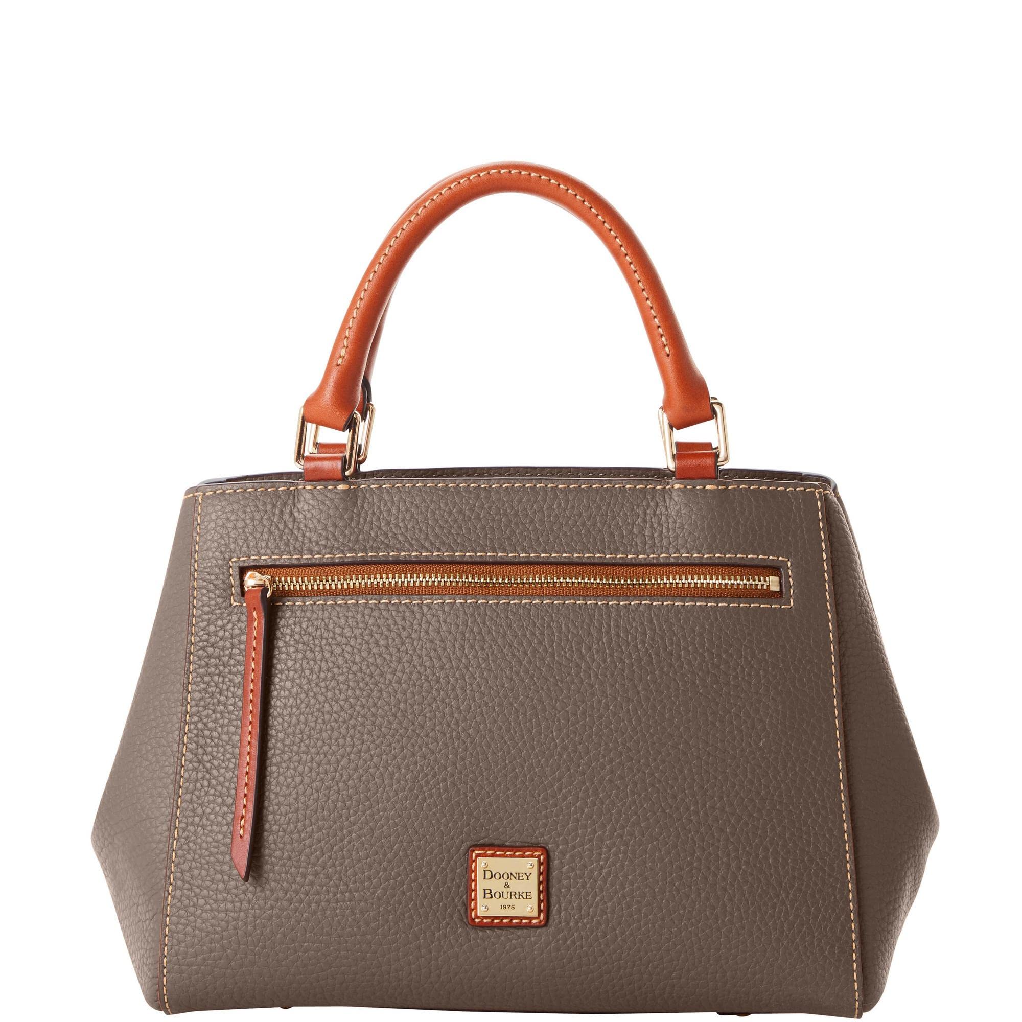 Dooney & Bourke Women's Small Pebble Leather Crossbody Bag with Zip Closure - Elegant Elephant Gray Handbag for Work, Travel & Everyday Use
