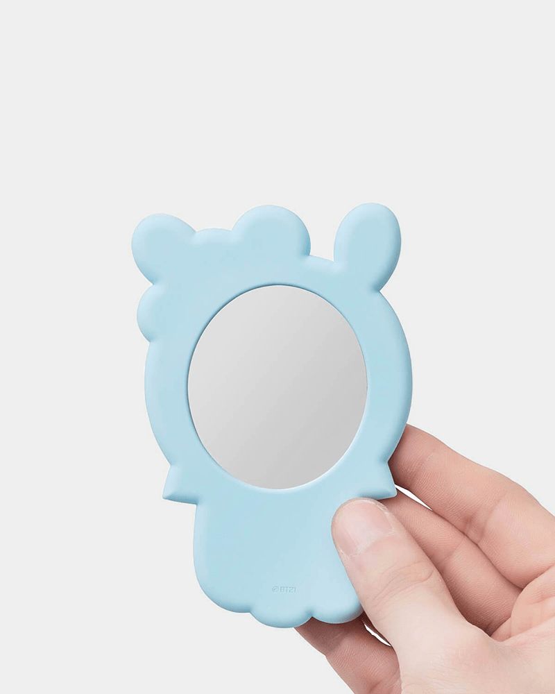 BT21 MANG Mini Hand Mirror - Cute Portable Compact Mirror for Makeup, Travel & Purse | K-Pop BTS Inspired Accessory for Fans & Cosmetics