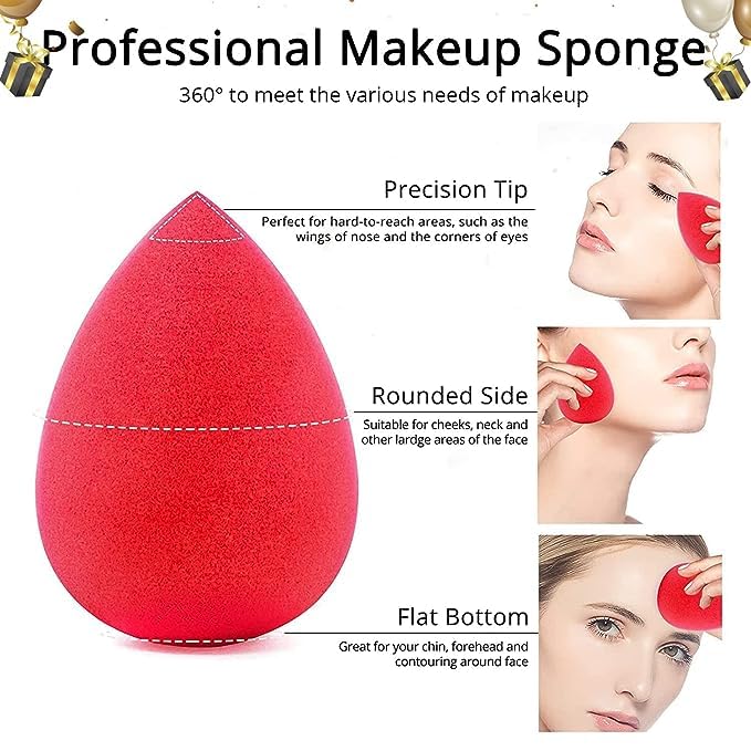KAARM Professional 12-Piece Makeup Brush Set with Beauty Blender Sponge – Perfect for Foundation, Contouring & Blending – Ideal for Makeup Artists & Beginners