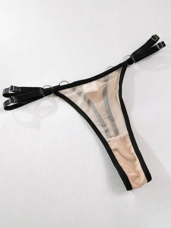 Sexy Women's Strappy Lingerie Set - Lace Bralette & Garter Belt - Perfect for Valentine's Day, Bridal Shower & Romantic Nights