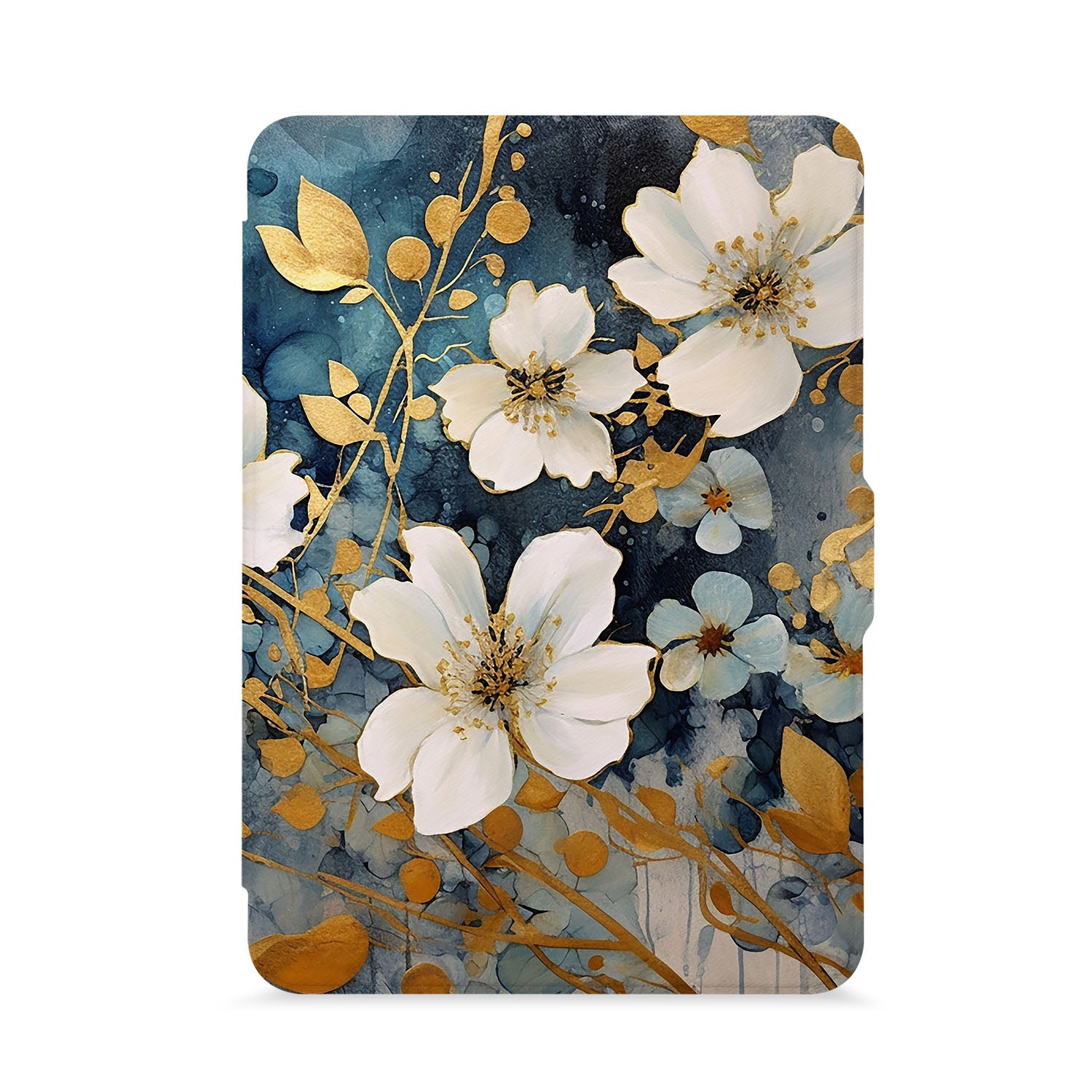 Premium Kindle Case with Elegant Flower Art Design - Waterproof & Lightweight Cover for Kindle Paperwhite/Oasis - Perfect for Reading at Home, Travel, and Gifts