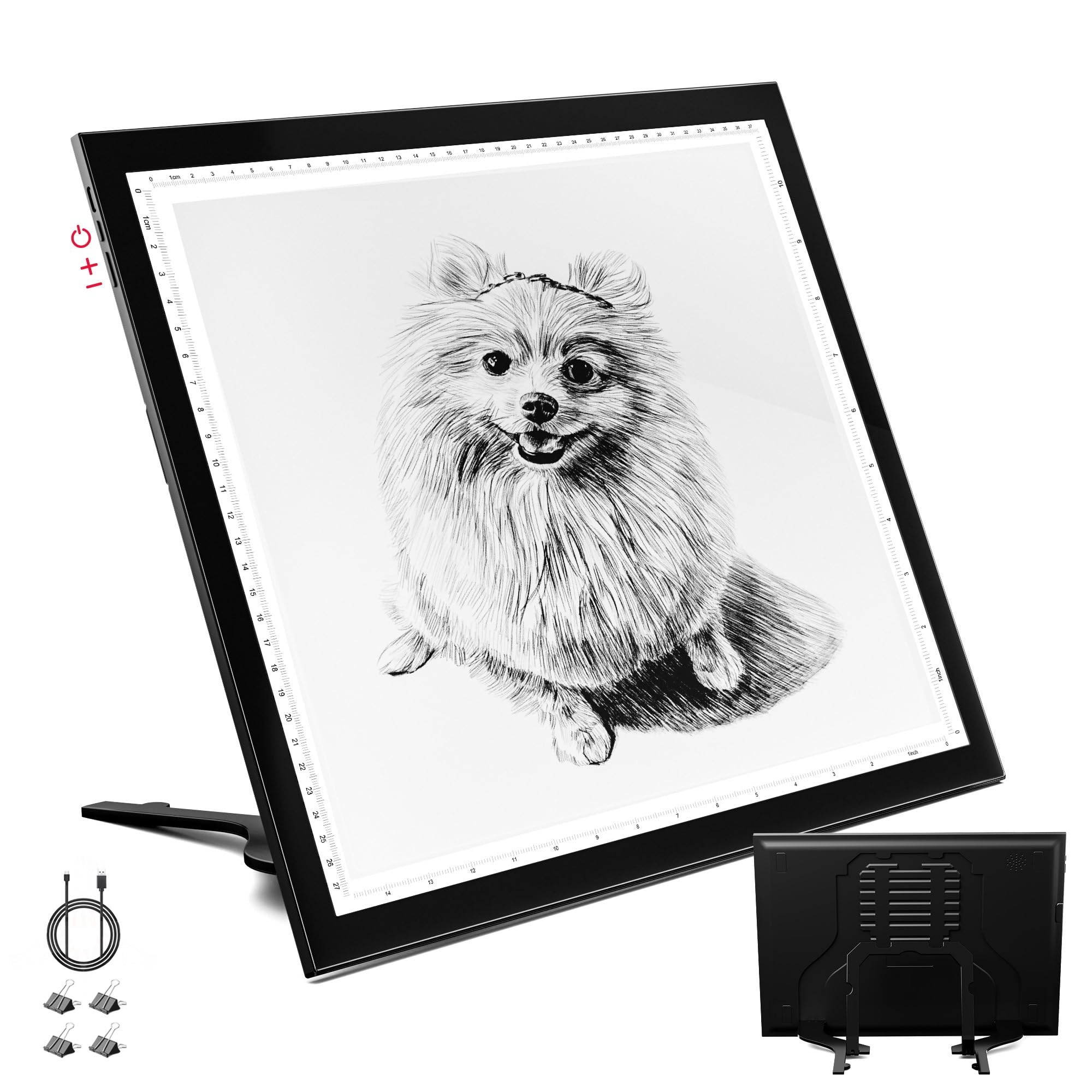 **A3 Diamond Painting Light Pad - 16.6×12.6 Inch LED Light Board with Built-in Stand & 9-Level Dimming - Perfect for Diamond Art, Cross Stitch & Crafting Projects**