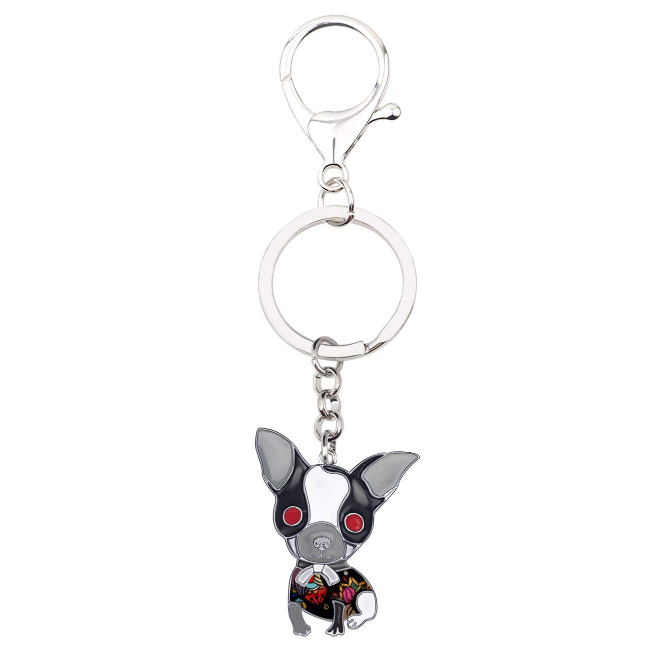 BONSNY Enamel Alloy Chihuahua Keychain - Cute Dog Charm for Women's Jewelry, Car Keys, Purse & Handbag Accessories | Perfect Gift for Pet Lovers & Fashion Accessory