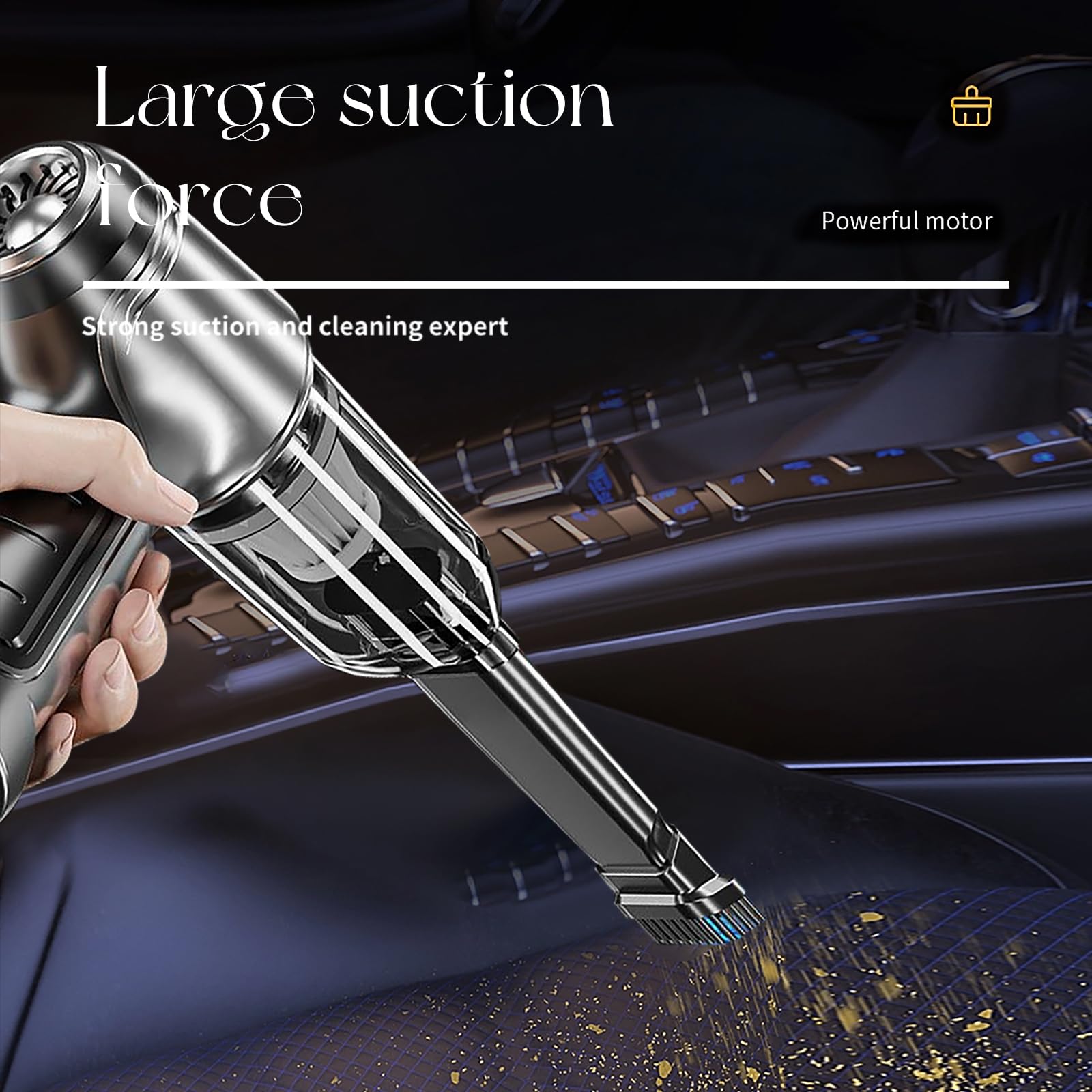 **AirifyPro V2 Cordless Handheld Vacuum Cleaner - 3-in-1 Portable Mini Vacuum for Car, Home & Office - 16000PA Strong Suction - Perfect for Quick Cleanups & Tight Spaces**